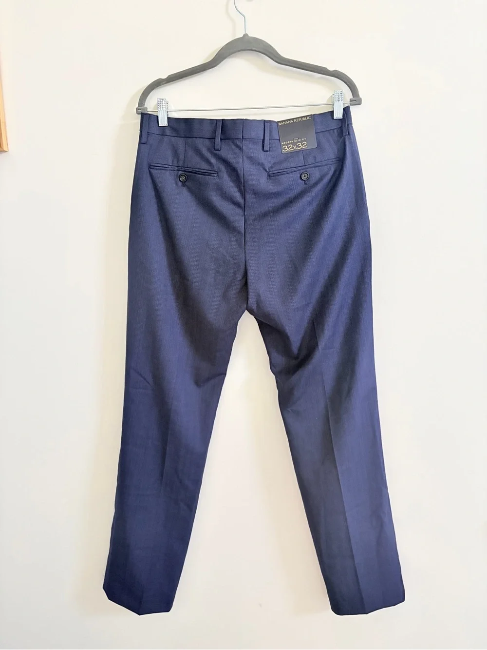BANANA REPUBLIC Modern Slim Fit Dress Pants Trousers Mens 32 x 32 Wool NEW NWT